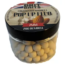 BritBaits Pop Up fluo Fokhagyma-Mandula 7 mm