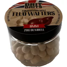 BritBaits Fluo Wafters Dumbell Fokhagyma-Máj 8mm