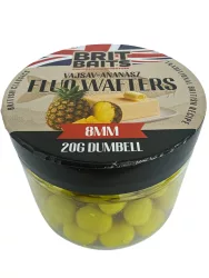 BritBaits Fluo Wafters Dumbell Vajsav-Ananász 8mm