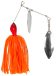 Spinner bait körforgóval narancs, ezüst 21g