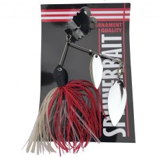 Spinner bait with spoon 14g red and white