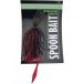 Spoon bait with octopus tail 11g black with red stripe