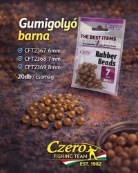 Gumigolyó barna 8mm 20db/csomag
